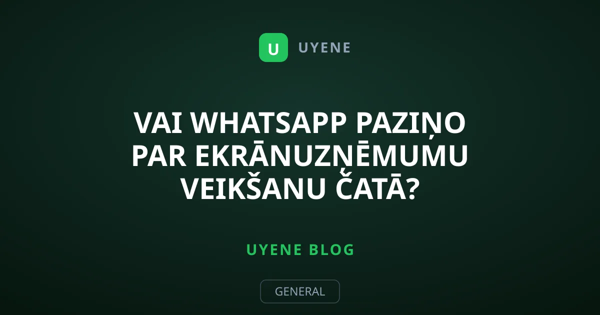 Vai WhatsApp paziņo par ekrānuzņēmumu veikšanu čatā?